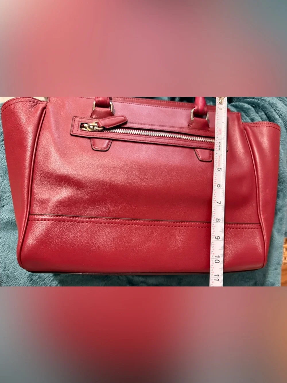 Coach structured leather
